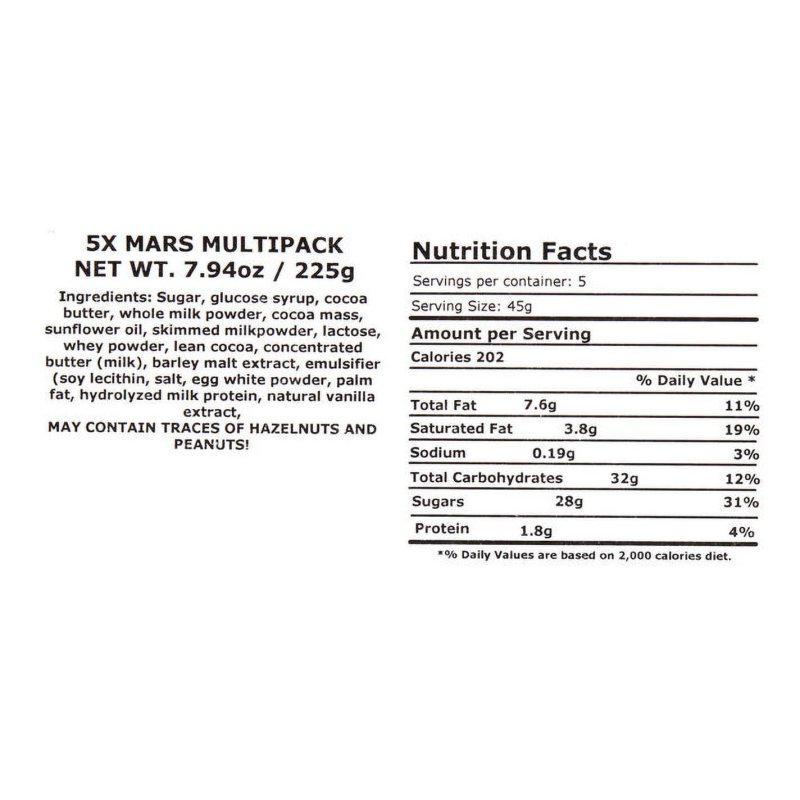 MARS MILK CHOCOLATE BARS 7.9 OZ PACK OF 2