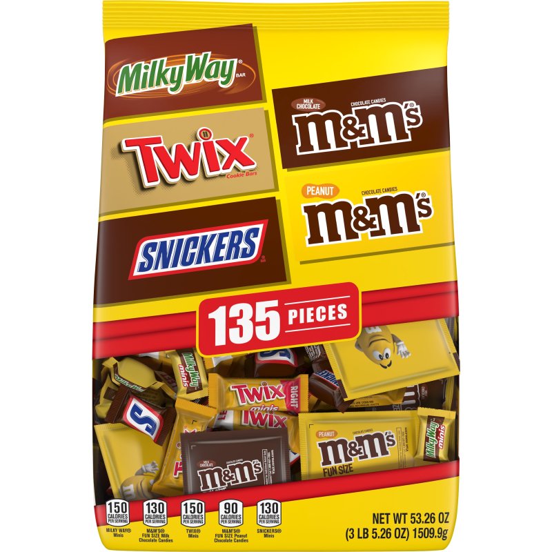 MARS MIXED MMS PEANUT AND MORE BULK HALLOWEEN CANDY ASSORTMENT 53.26OZ 135 CT