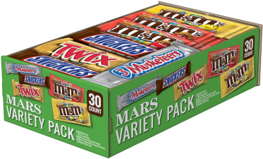 MARS CHOCOLATE SNICKERS M&MS 3 MUSKETEERS & TWIX FULL SIZE CANDY BARS