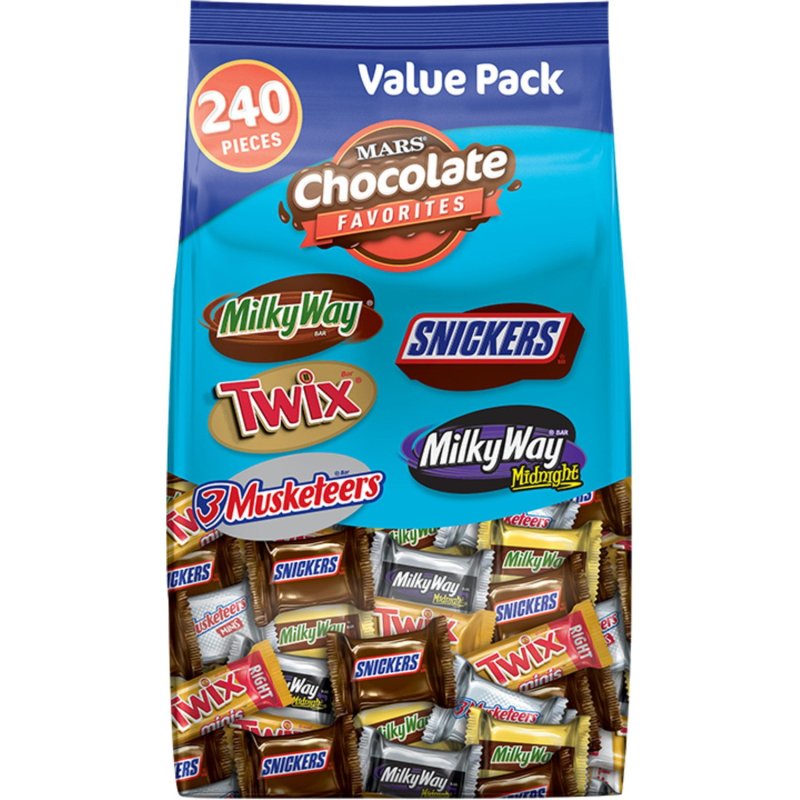 MARS MINI MARS MIXED CHOCOLATE BARS 240 COUNT