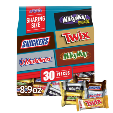 MARS SNICKERS TWIX MILKY WAY 3 MUSKETEERS FUN SIZE CHOCOLATE BARS MIX 30CT X 8 PACK