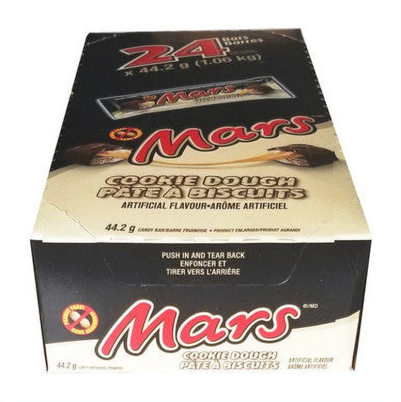 MARS COOKIE DOUGH CHOCOLATE BARS 24 PACK X 44.2G 1 BOX 1.06KG