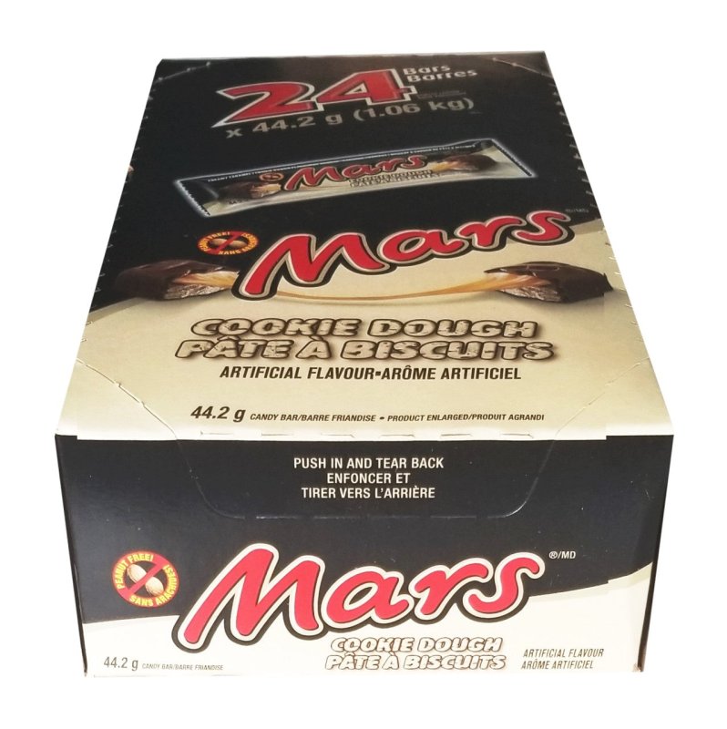 MARS COOKIE DOUGH CHOCOLATE BARS 24 PACK X 44.2G 1 BOX 1.06KG