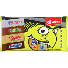 MARS MIXED SNICKERS, TWIX, MILKY WAY & 3 MUSKETEERS MINIS HALLOWEEN CANDY, 30 CT, 8.57 OZ BAG