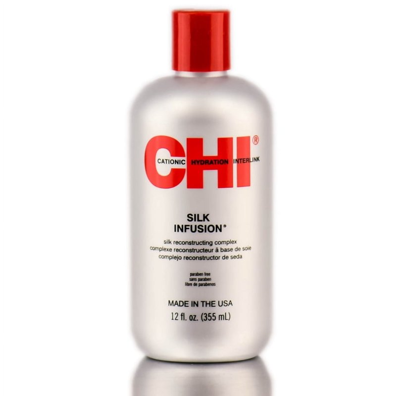 CHI SILK INFUSION SILK RECONSTRUCTING COMPLEX HAIR SERUM OIL 12 OZ