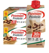 PREMIER PROTEIN 30G HIGH PROTEIN SHAKE CAFé LATTE 11 FL. OZ. 15 PK. GREAT DEAL!