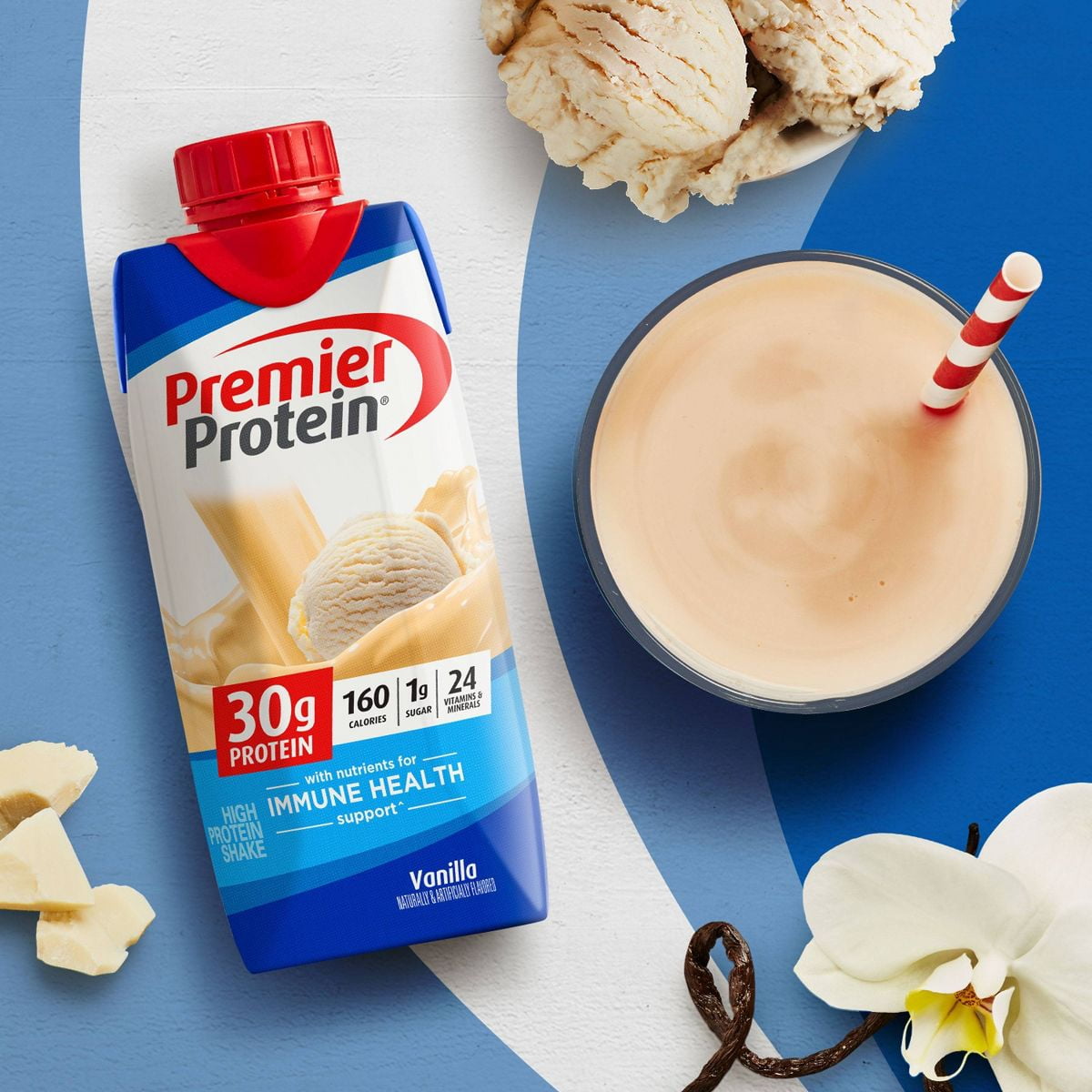 PREMIER PROTEIN VANILLA NUTRITIONAL SHAKE 11 FL OZ 12PK 2X