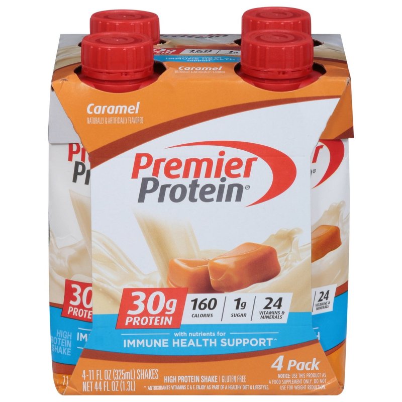 PREMIER PROTEIN 2X HIGH PROTEIN SHAKES 30G CARAMEL 11 OZ 4 PACK