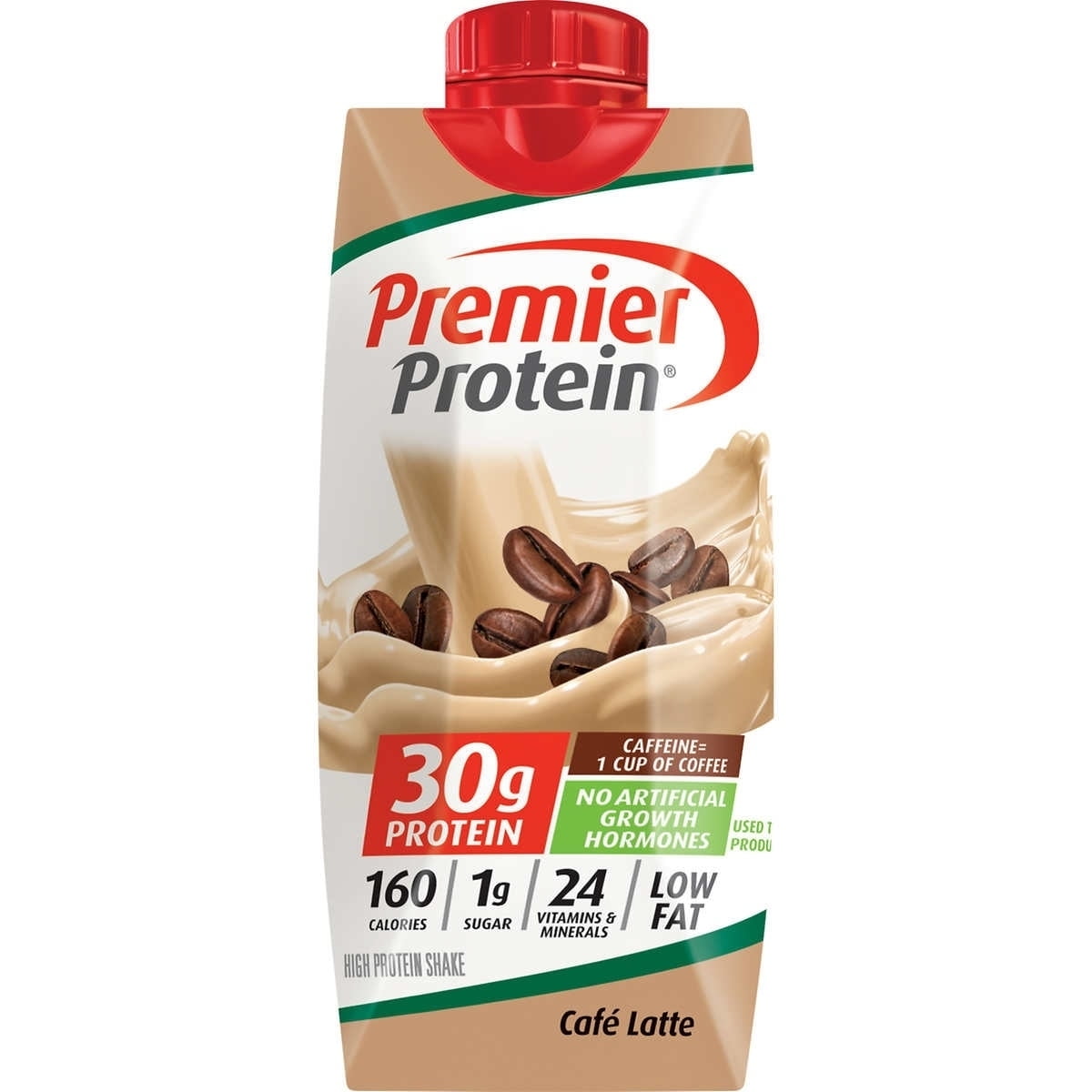PREMIER PROTEIN CAFE LATTE SHAKES 11 FL OZ PACK OF 18