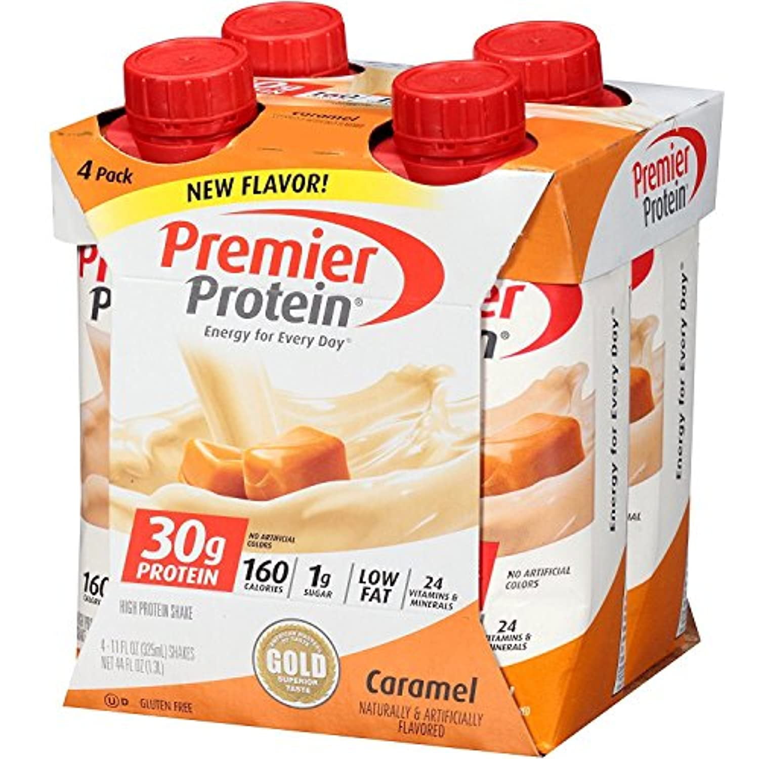 PREMIER PROTEIN CARAMEL 30G SHAKES 11OZ 4 PACK