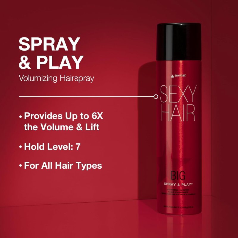 SEXY HAIR SPRAY AND PLAY VOLUMIZING HAIRSPRAY 10 OZ