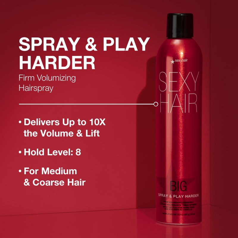 BIG SEXY HAIR SPRAY AND PLAY HARDER FIRM VOLUMIZING HAIRSPRAY 10OZ
