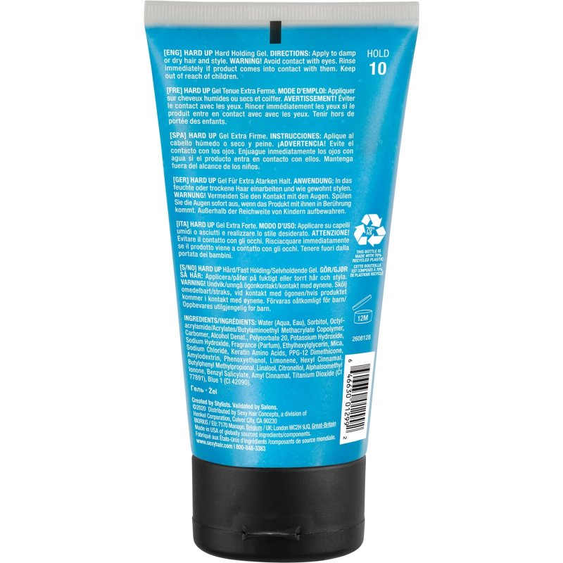 SEXY HAIR HARD UP HARD HOLDING GEL 5.1 OZ FOR STRONG HOLD AND STYLING