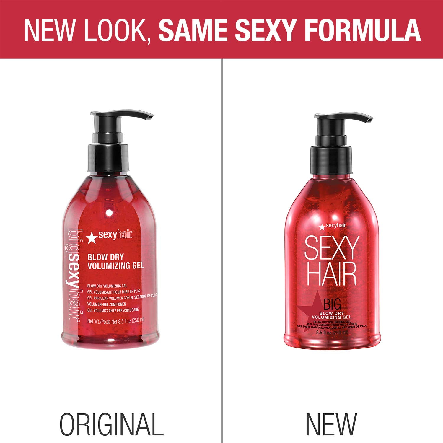 SEXY HAIR BLOW DRY VOLUMIZING GEL 8.5 OZ - HAIR STYLING VOLUME BOOSTING GEL FOR BIG HAIR