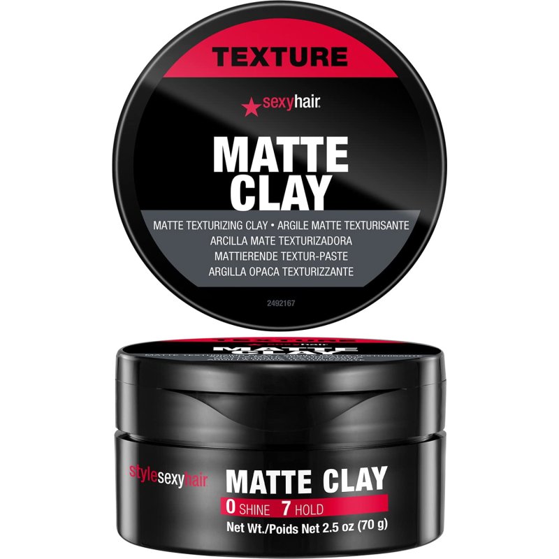 SEXY HAIR MATTE TEXTURING CLAY 2.5 OZ FOR EFFORTLESS STYLING