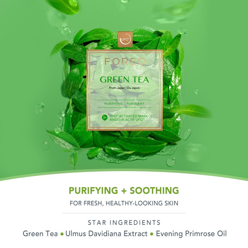 FOREO UFO MASK JAPANESE GREEN TEA FOR GLOWING SKIN