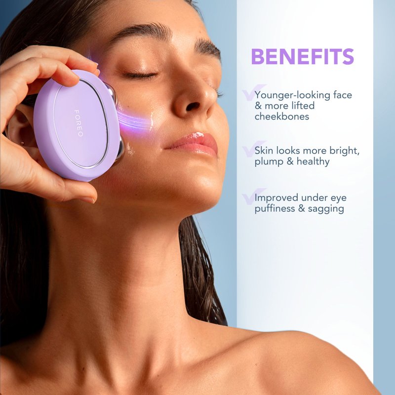 FOREO TOTAL FACELIFT BUNDLE BEAR 2 ADVANCED MICROCURRENT FACIAL DEVICE SUPERCHARGED SERUM