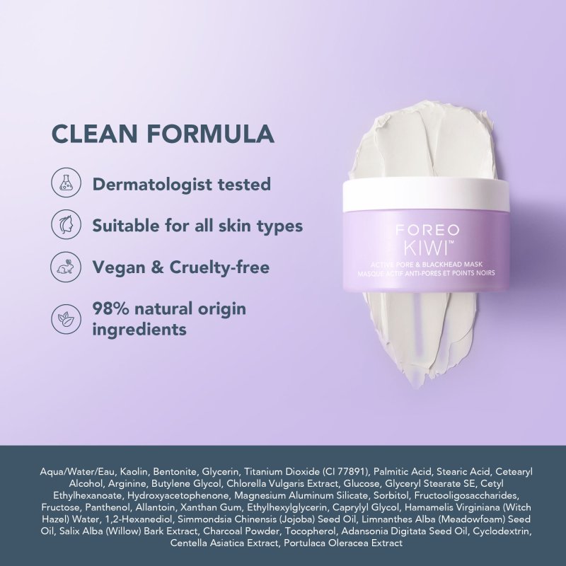 FOREO KIWI ACTIVE PORE AND BLACKHEAD MASK FOR CLEAR SKIN