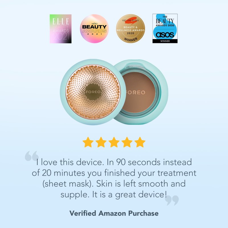 FOREO UFO 2 MINT SONIC FACIAL CLEANSING DEVICE FOR REFRESHED SKIN
