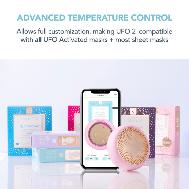 FOREO UFO 2 MINT SONIC FACIAL CLEANSING DEVICE FOR REFRESHED SKIN