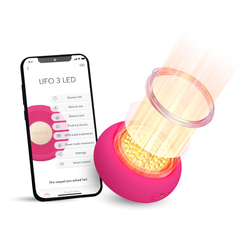 FOREO HYDRATE AND BRIGHTEN UFO 3 LED SET MASK SKINCARE DEVICE WITH ACTIVATED MASKS