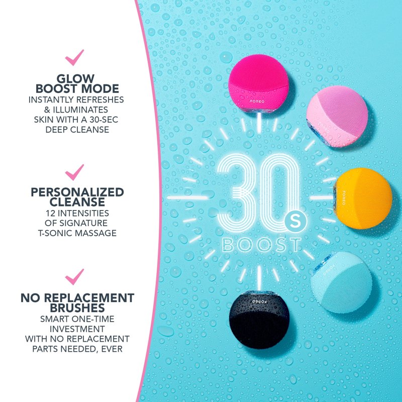 FOREO LUNA MINI 3 CLEANSING FACIAL BRUSH PEARL PINK
