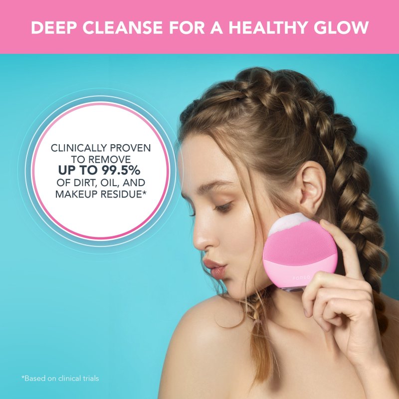 FOREO LUNA MINI 3 CLEANSING FACIAL BRUSH PEARL PINK