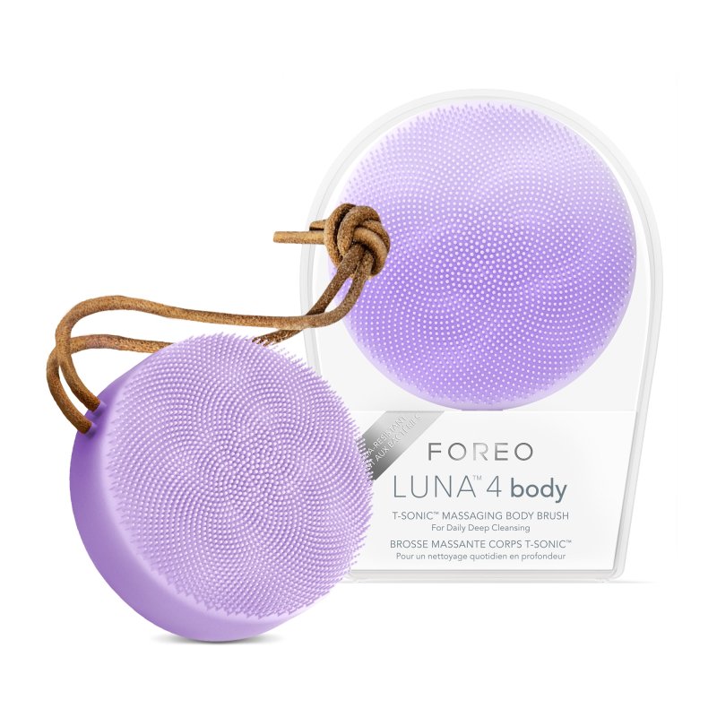 FOREO LUNA 4 T-SONIC LAVENDER BODY BRUSH FOR ALL SKIN TYPES