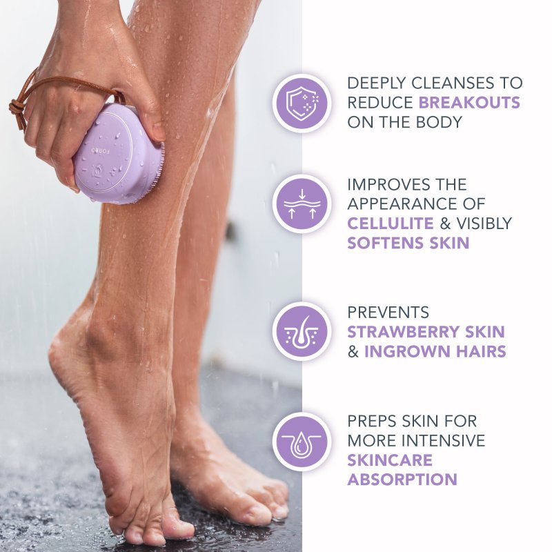 FOREO LUNA 4 T-SONIC LAVENDER BODY BRUSH FOR ALL SKIN TYPES