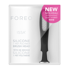 FOREO ISSA HYBRID WAVE BRUSH HEAD IN BLACK FOR EFFECTIVE CLEANING