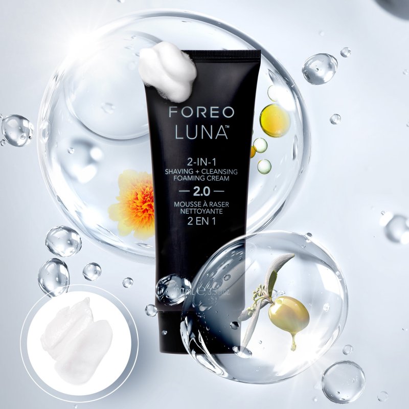 FOREO LUNA 2-IN-1 SHAVING AND CLEANSING FOAMING CREAM FOR SMOOTH SKIN