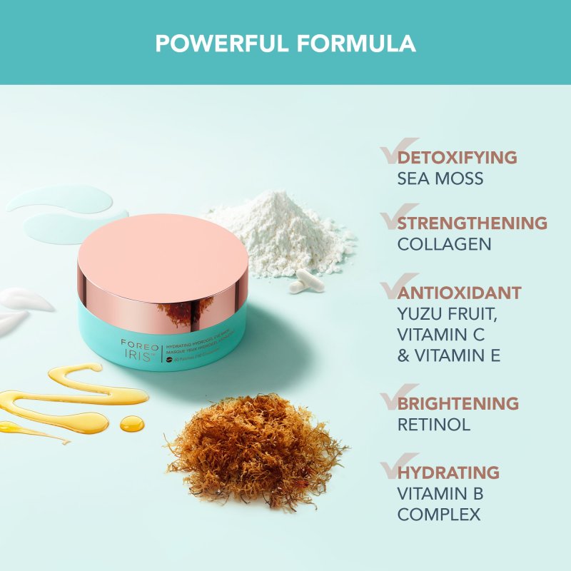 FOREO IRIS HYDRATING HYDROGEL EYE MASK 60 PIECES FOR REFRESHED EYES
