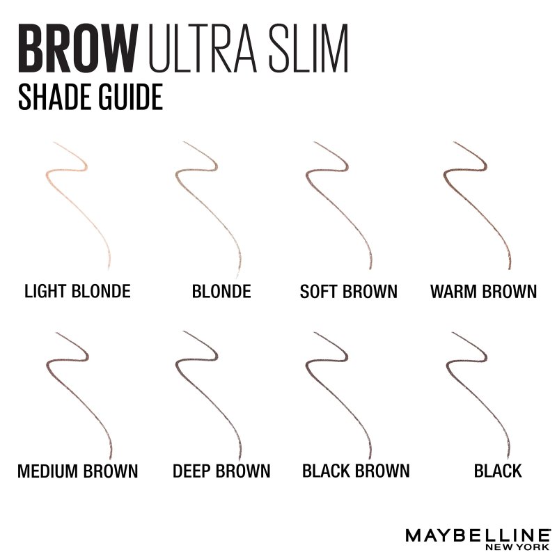 MAYBELLINE BROW ULTRA SLIM EYEBROW PENCIL WARM BROWN