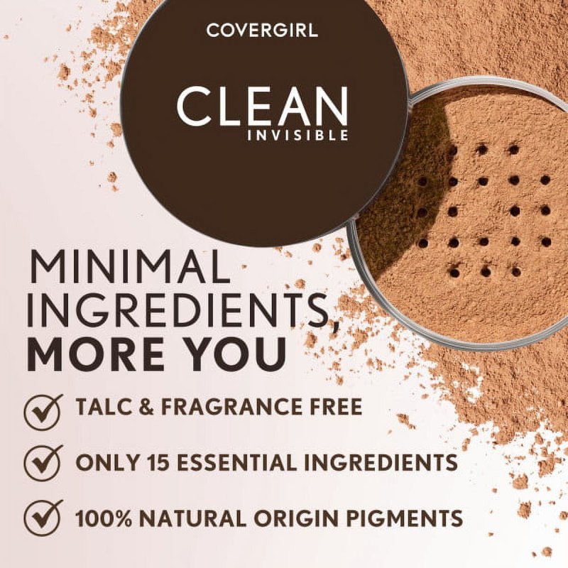 COVERGIRL CLEAN INVISIBLE LOOSE POWDER 110 TRANSLUCENT LIGHT 0.63 OZ