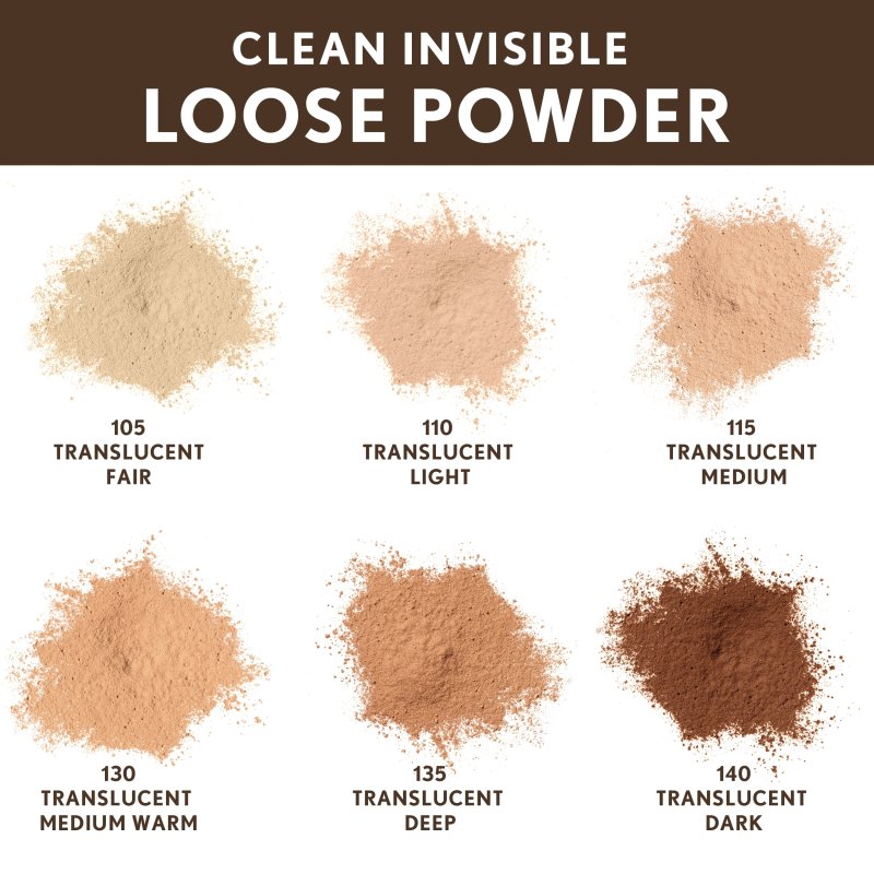 COVERGIRL CLEAN INVISIBLE LOOSE POWDER 110 TRANSLUCENT LIGHT 0.63 OZ