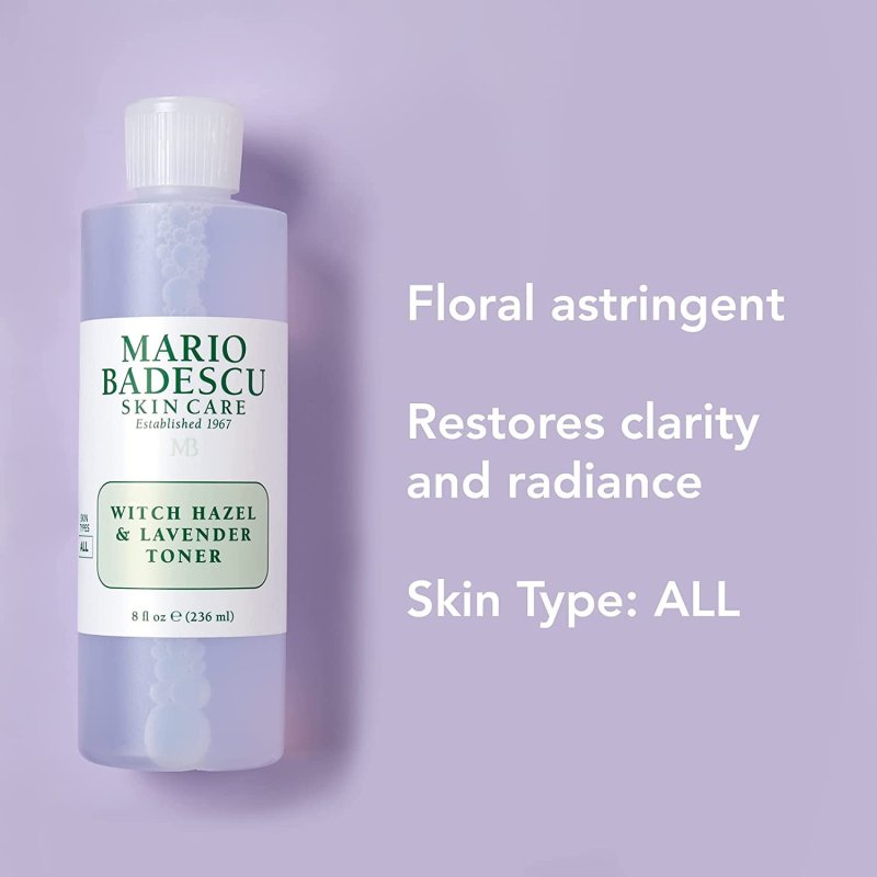 MARIO BADESCU ALCOHOL FREE WITCH HAZEL FACIAL TONER AGING SKIN LAVENDER ROSE WATER ALOE VERA FACE CARE