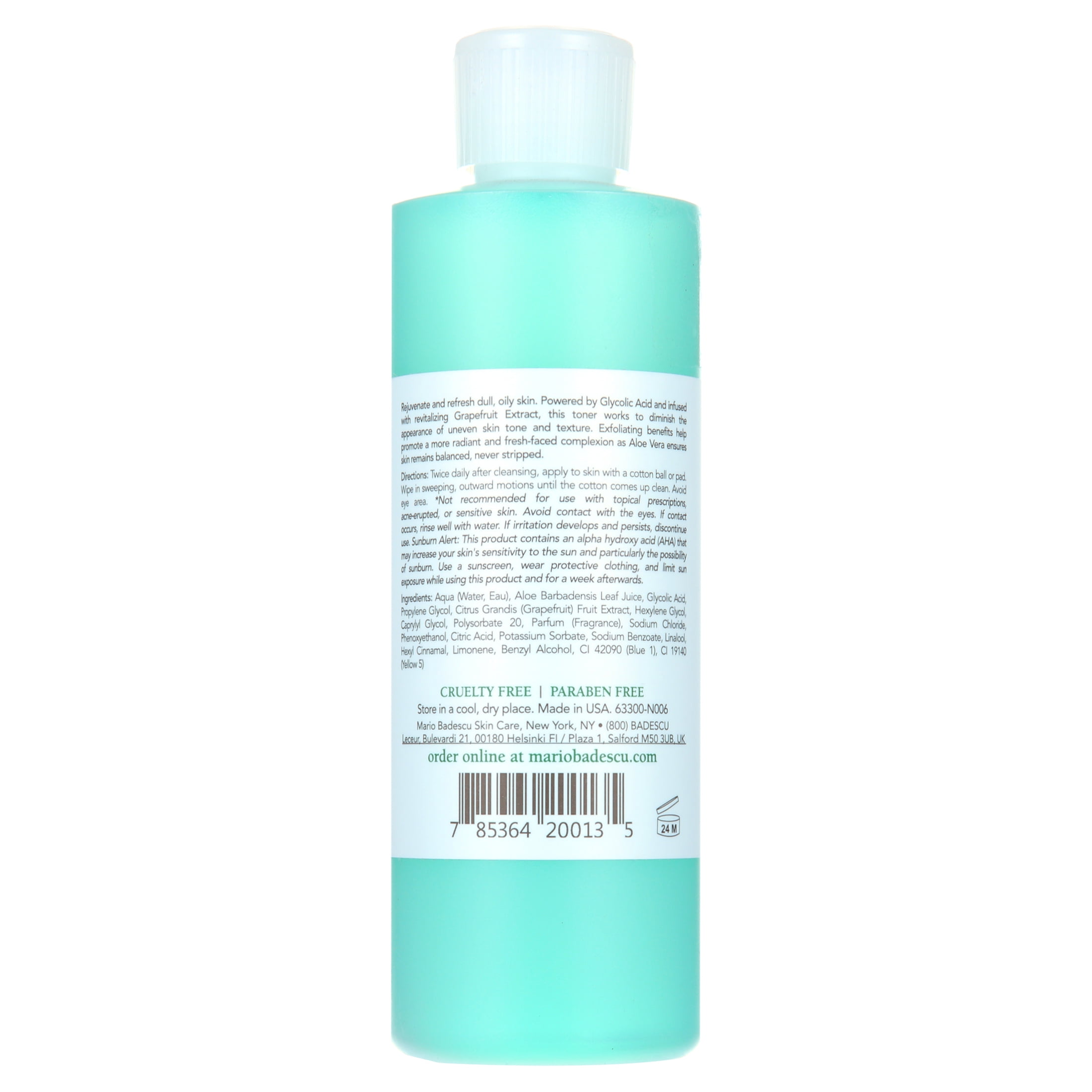 MARIO BADESCU GLYCOLIC GRAPEFRUIT FACE WASH LOTION FOR OIL CONTROL 8 FL OZ