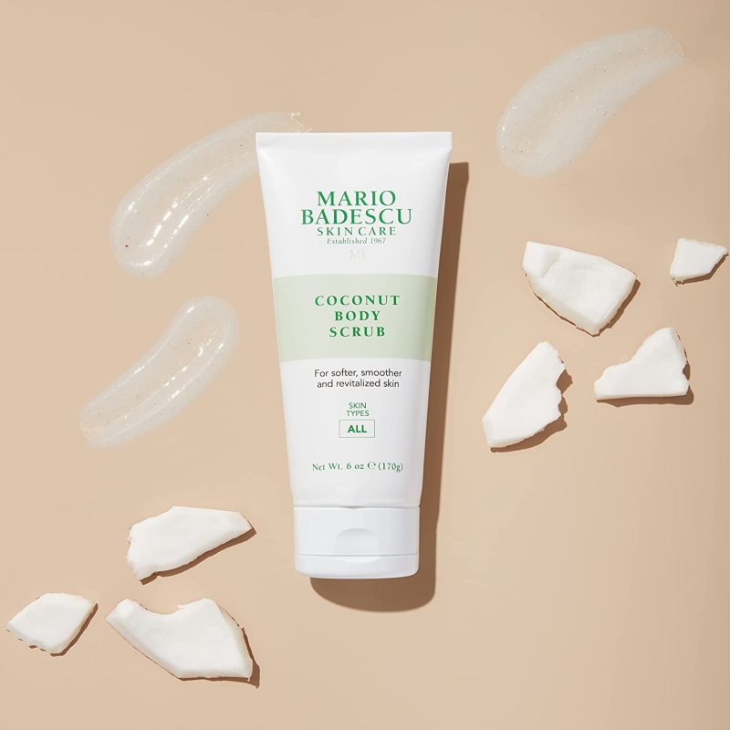 MARIO BADESCU COCONUT BODY SCRUB WITH SHEA AND MANGO BODY BUTTERS 6 OZ