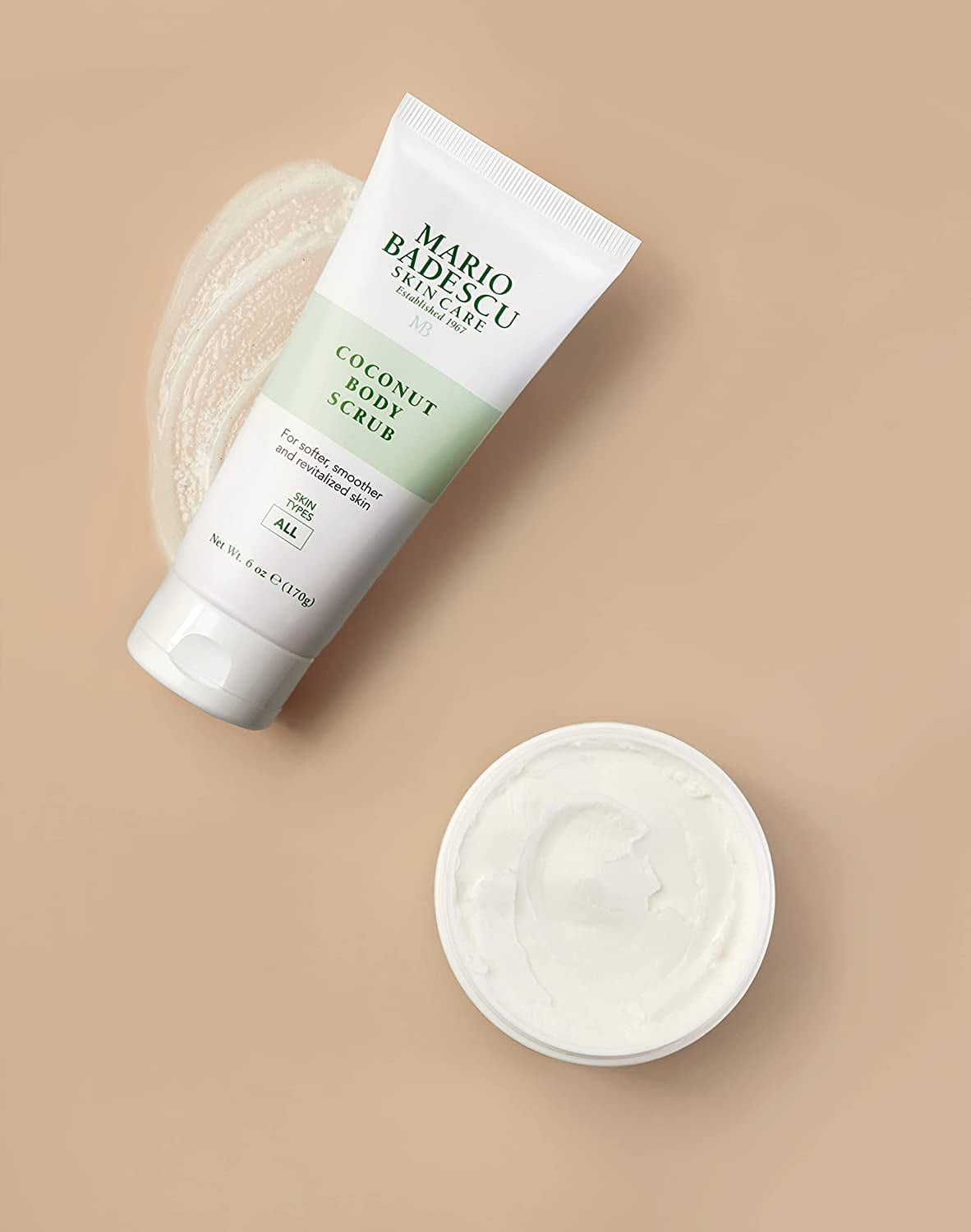 MARIO BADESCU COCONUT BODY SCRUB WITH SHEA AND MANGO BODY BUTTERS 6 OZ