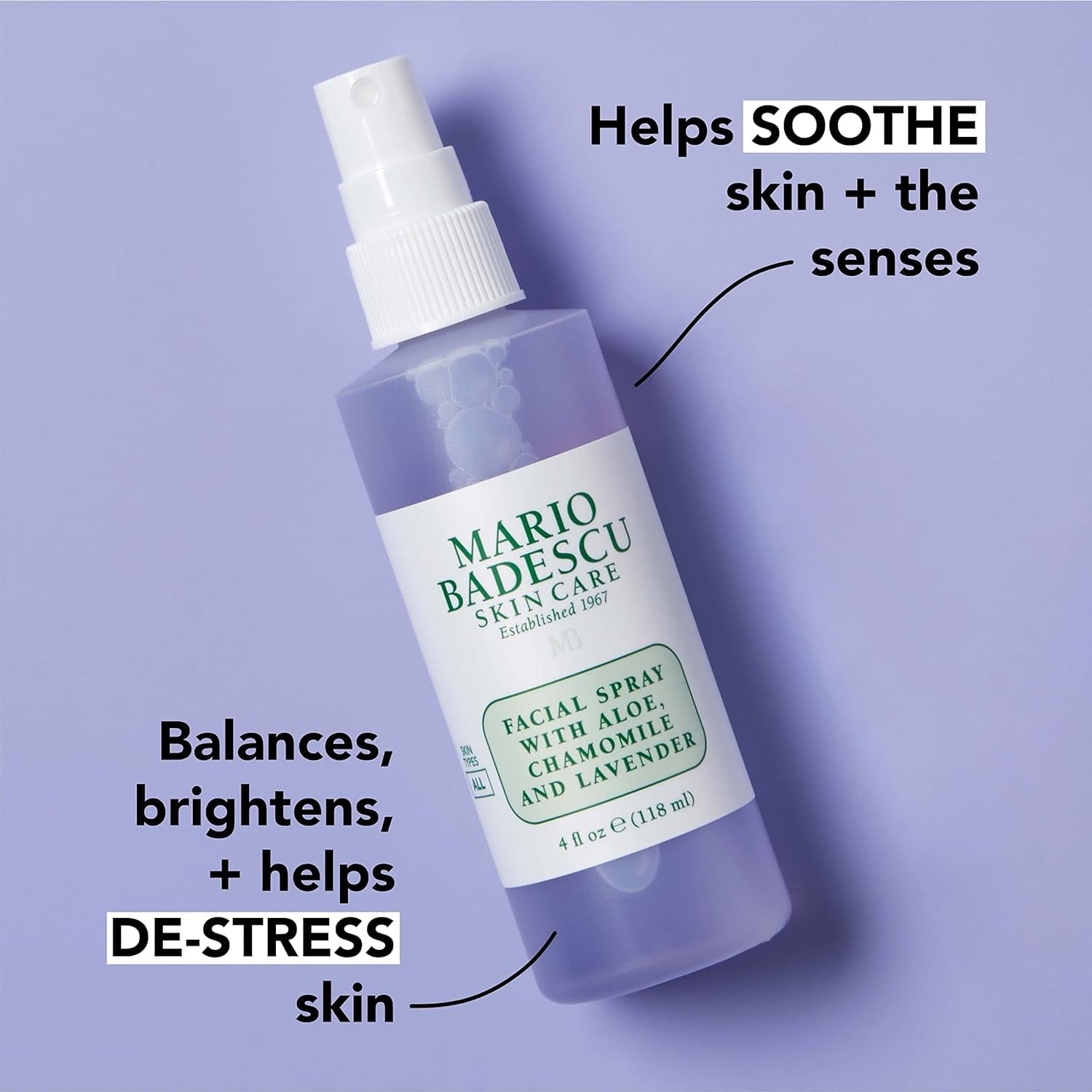 MARIO BADESCU FACIAL SPRAY ALOE CHAMOMILE LAVENDER TONER 2 FL OZ