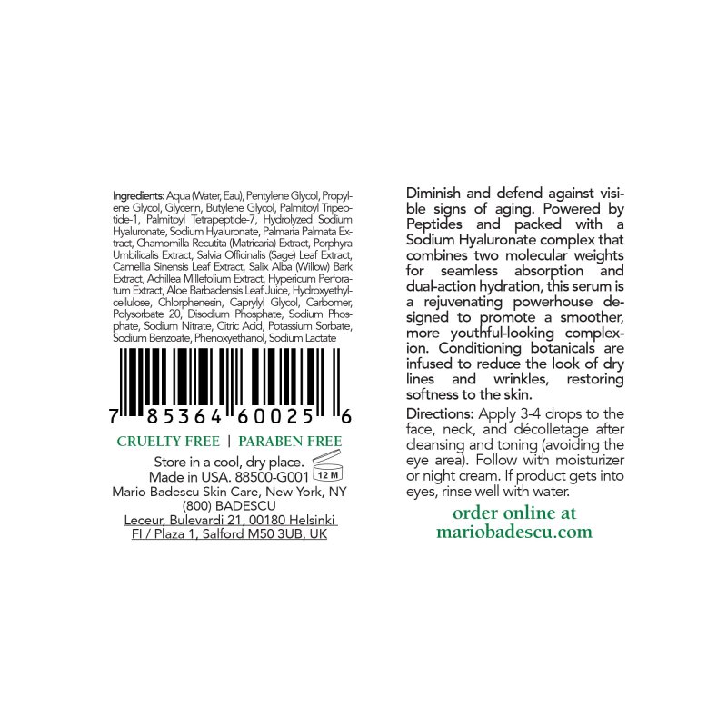 MARIO BADESCU SUPER PEPTIDE FACE SERUM 1 FL OZ