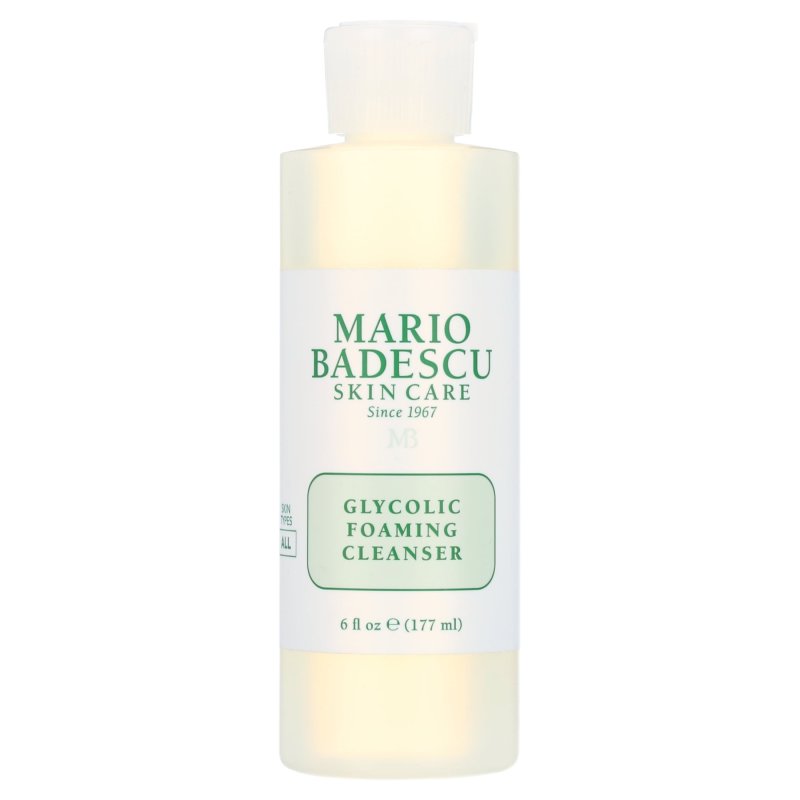 MARIO BADESCU GLYCOLIC FOAMING CLEANSER 6 FL OZ FOR BRIGHTER SKIN