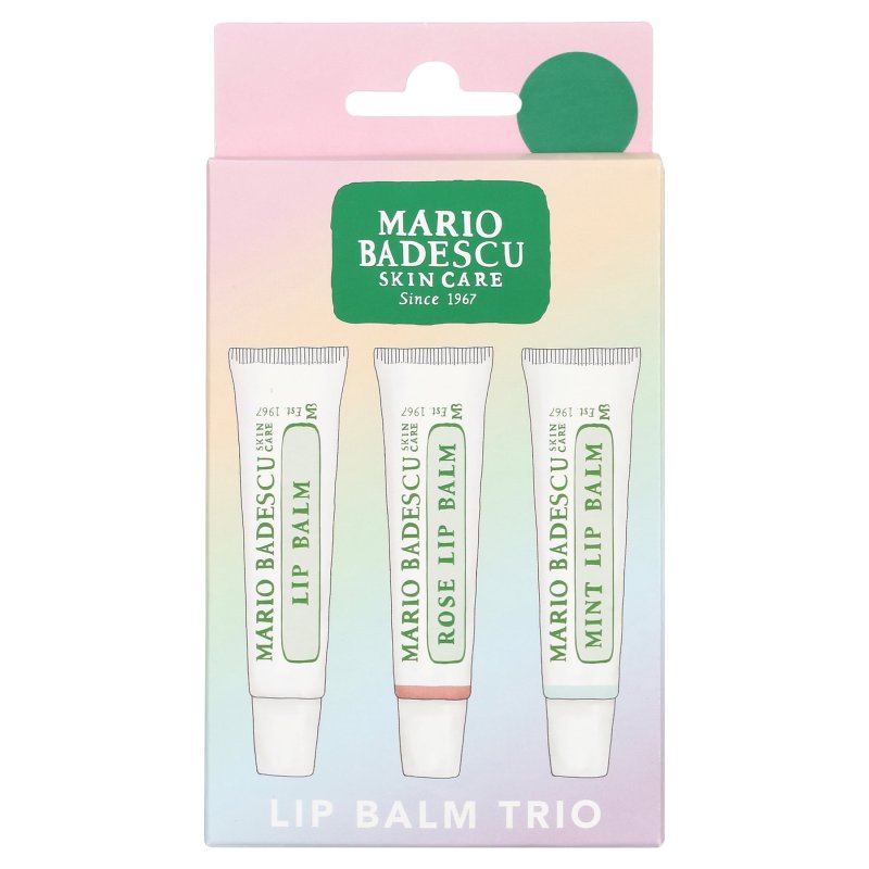 MARIO BADESCU NOURISHING LIP BALM TRIO 3 PIECE SET