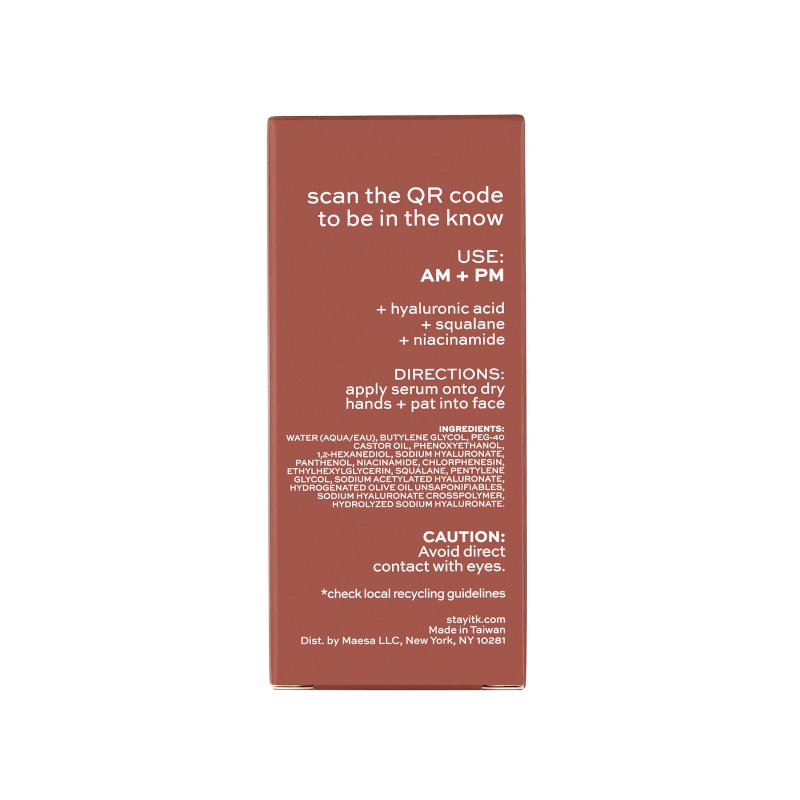 ITK HYALURONIC ACID SERUM WITH SQUALANE AND NIACINAMIDE FOR ALL SKIN TYPES 1 OZ