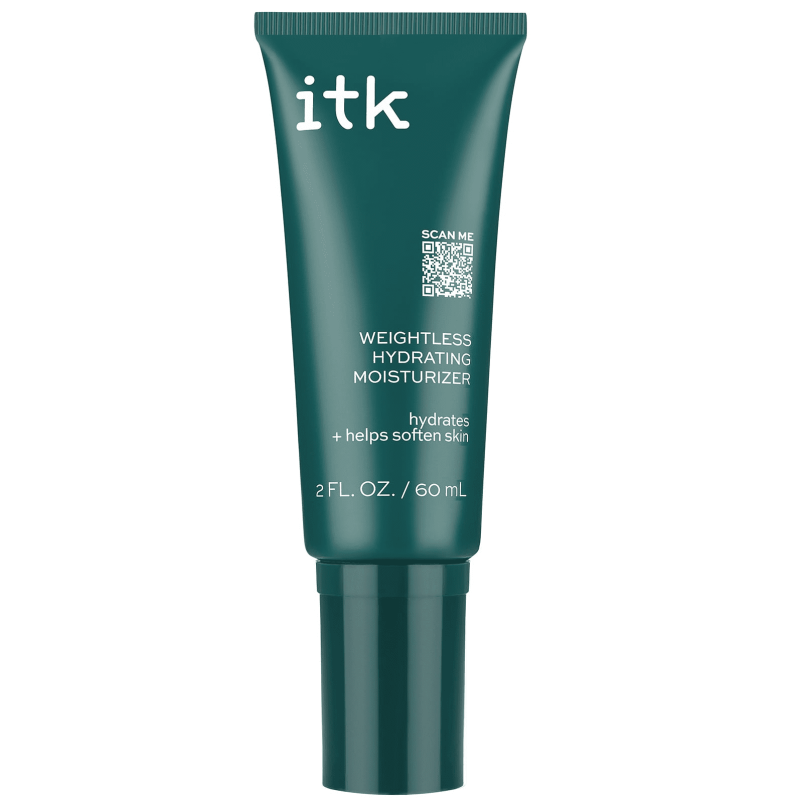 ITK SKINCARE WEIGHTLESS HYDRATING MOISTURIZER WITH HYALURONIC ACID AND VITAMIN E FOR ALL SKIN TYPES 2 OZ