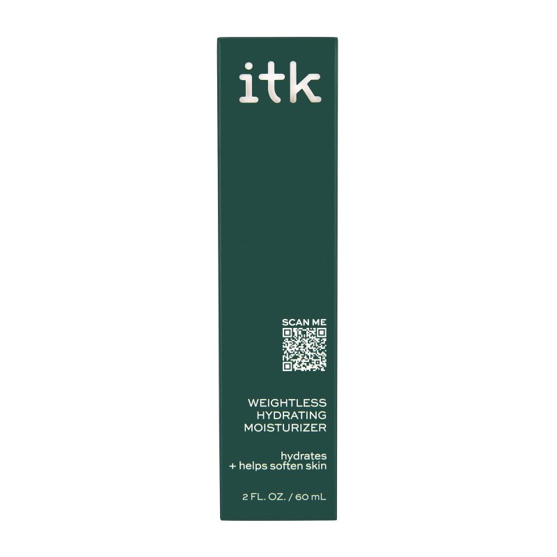 ITK SKINCARE WEIGHTLESS HYDRATING MOISTURIZER WITH HYALURONIC ACID AND VITAMIN E FOR ALL SKIN TYPES 2 OZ