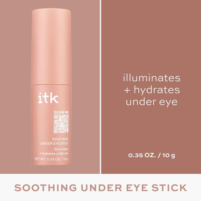 ITK SKINCARE SOOTHING UNDER EYE SERUM STICK HYDRATES BRIGHTENS ALL SKIN TYPES 0.35 OZ