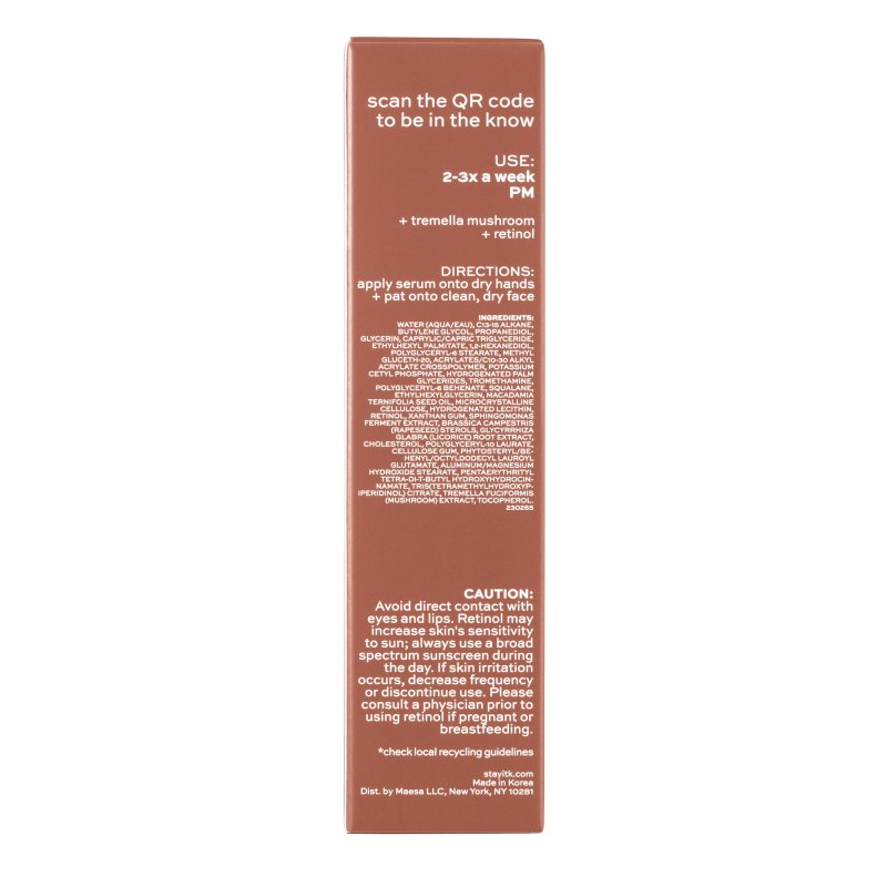 ITK SKINCARE HYDRATING NIGHTLY RETINOL SERUM FOR ALL SKIN TYPES 1 OZ