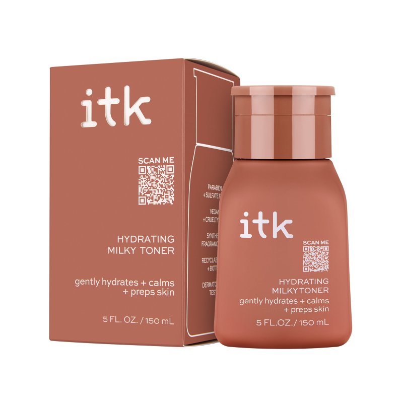 ITK SKINCARE HYDRATING MILKY FACE TONER HYALURONIC ACID SQUALANE ALL SKIN TYPES 5 OZ