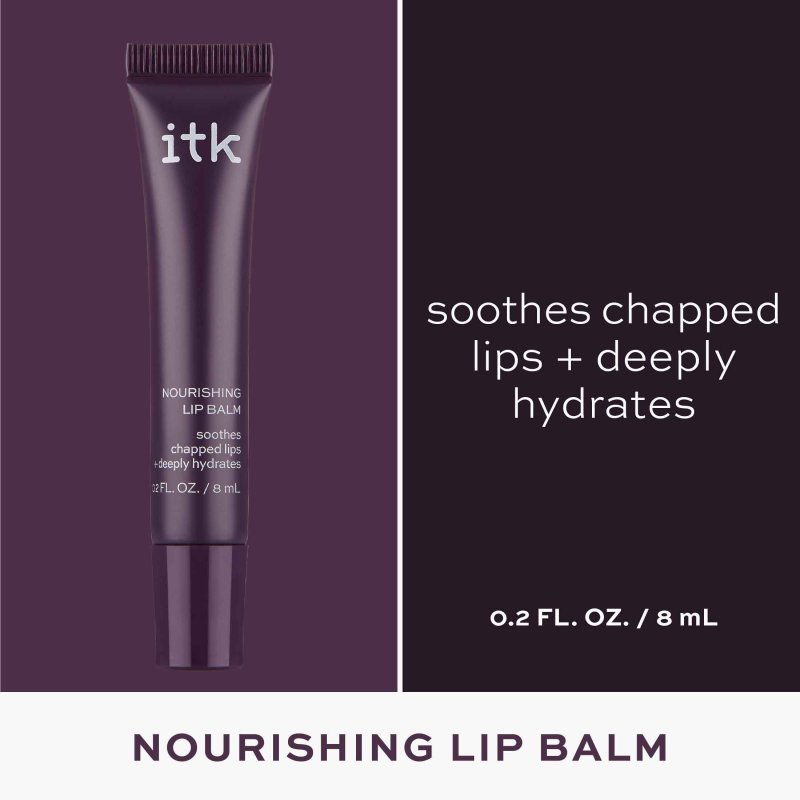 ITK NOURISHING LIP BALM WITH SHEA BUTTER COCONUT OIL VITAMIN E 2 FL. OZ
